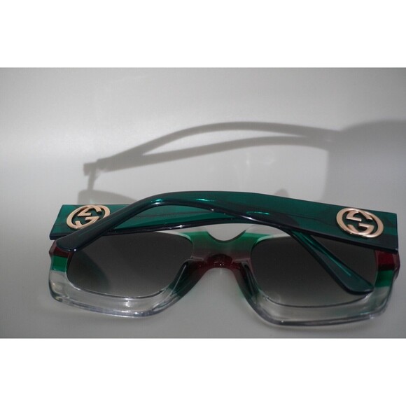 Gucci GG0178S square frame Tri-color design UV protection Luxury Trendy Designer - Picture 6 of 13